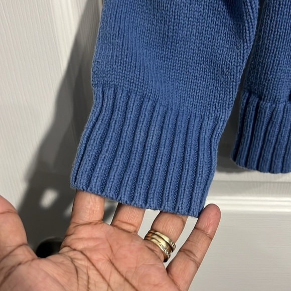 Bay Studio Women’s Zippered Cardigan- blue.  Size Large - Picture 4 of 9